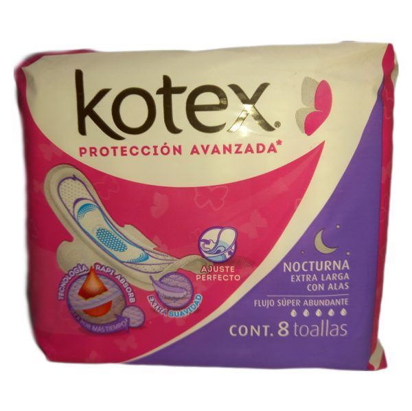 Kotex Nocturna con Alas C/8
