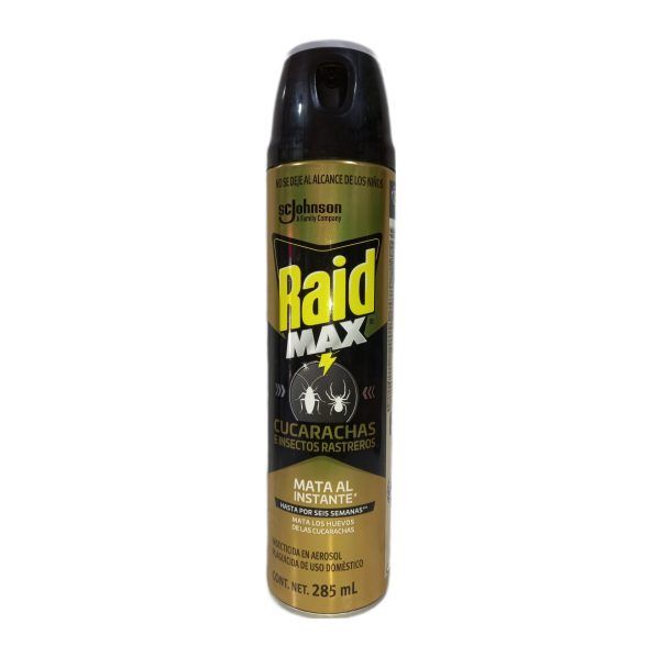 Raid Max Cucarachas e Insectos Rastreros 285ml