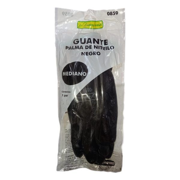 Guantes Palma Nitrilo Negro