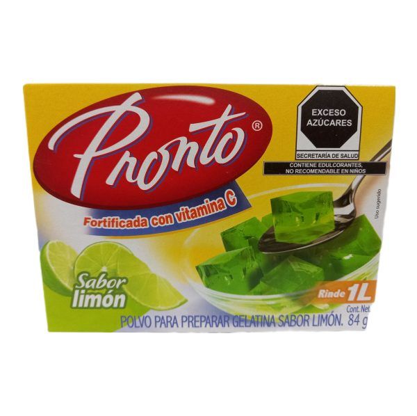 Gelatina Pronto Limón 84g