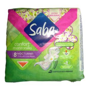 Saba Confort Manzanilla Nocturna con Alas C/8