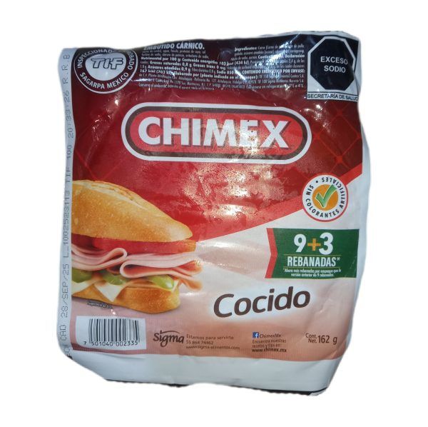 Jamón Pavo y Cerdo Chimex 162g