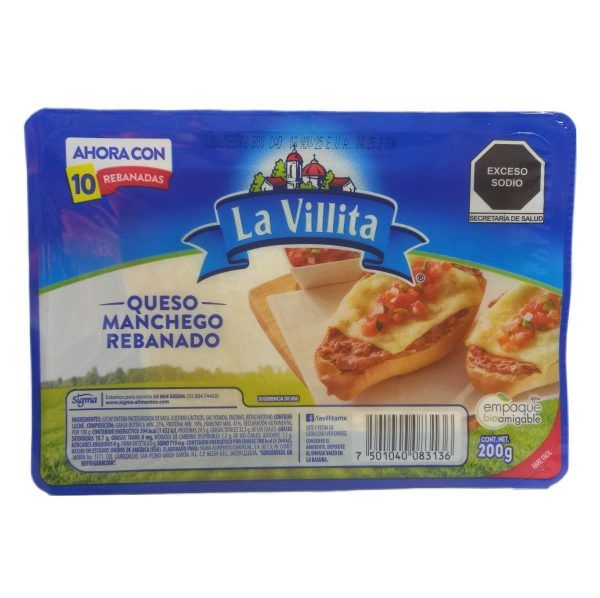 Queso Manchego Rebanado La Villita 200g