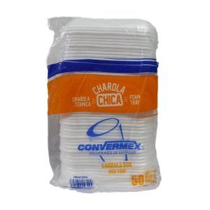 Charola Termica  cuadrada No.66 convermex 50pzs