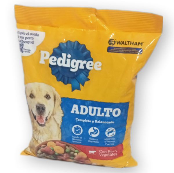 pedigree adulto res y vegetales 500g