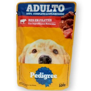 pedrigre adulto res en filetes 100g