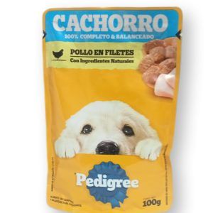 pedigree cachorro pollo en filetes 100g