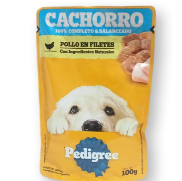 pedigree cachorro pollo en filetes 100g