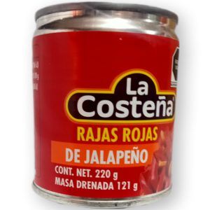 Chiles rajas rojas la costeña 220g