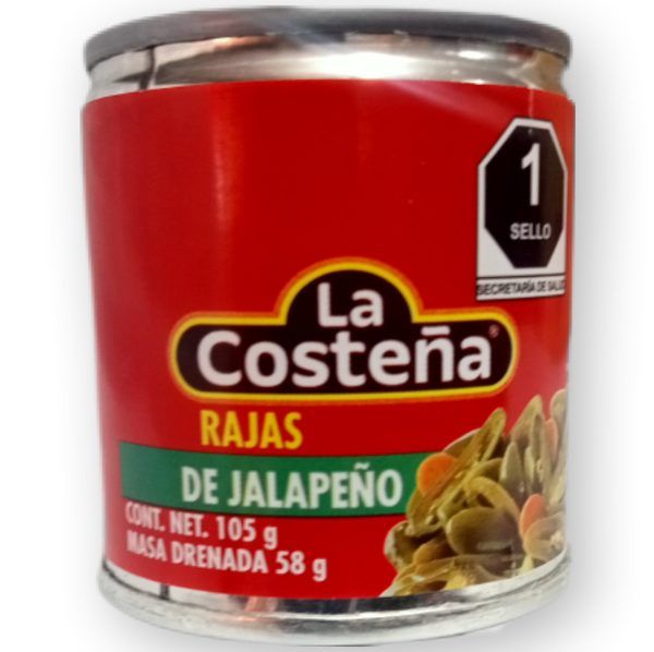 Chiles rajas verdes la costeña 105g