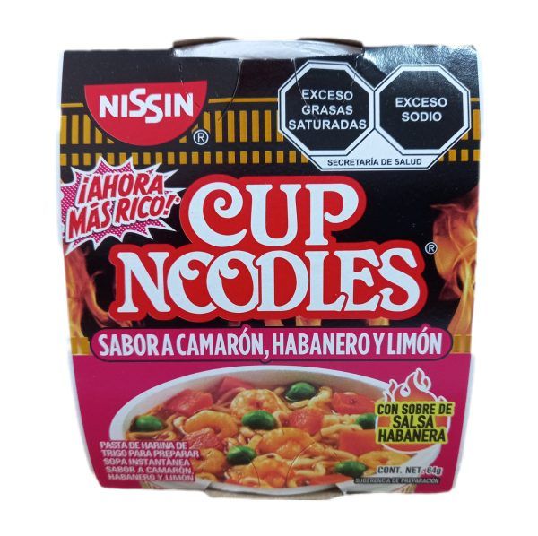 Sopas Nissin Camaron Habanero y Limón 64g