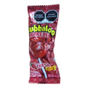 Paleta Bubbaloo Xtreme sabor Fresa 16.6g