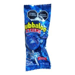 Paleta Bubbaloo Xtreme Mora Azul 16.6g